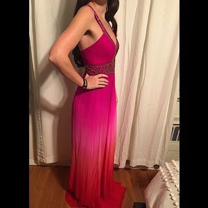 Nordstrom Sue Wong Ombré floor length dress